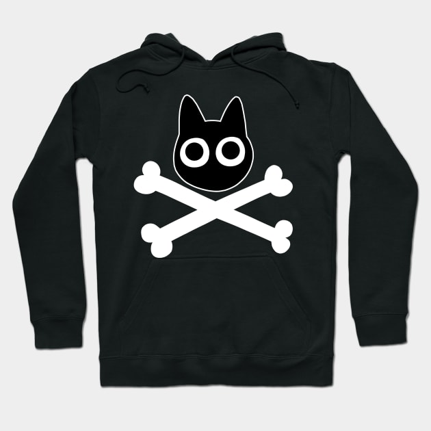 Black Cat Pirate Hoodie by pako-valor